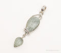 Vintage Designer SJ Large Green Calcite Sterling Silver Pendant | Jewelry > Necklaces > Pendants | Wiccan Center