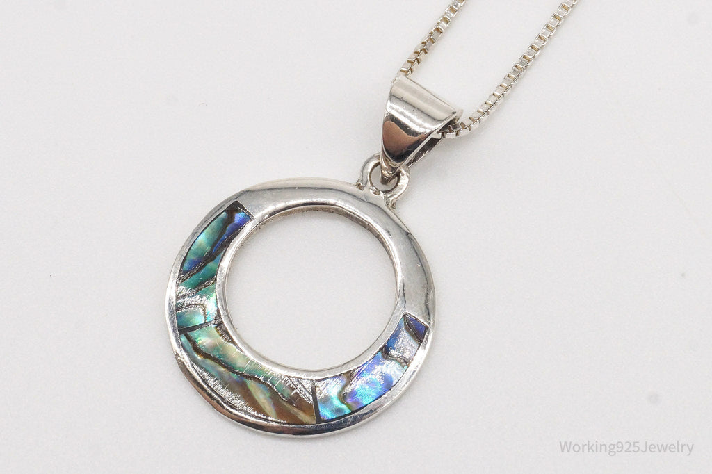 Vintage Paua Abalone Shell Sterling Silver Necklace | Jewelry > Necklaces | Wiccan Center