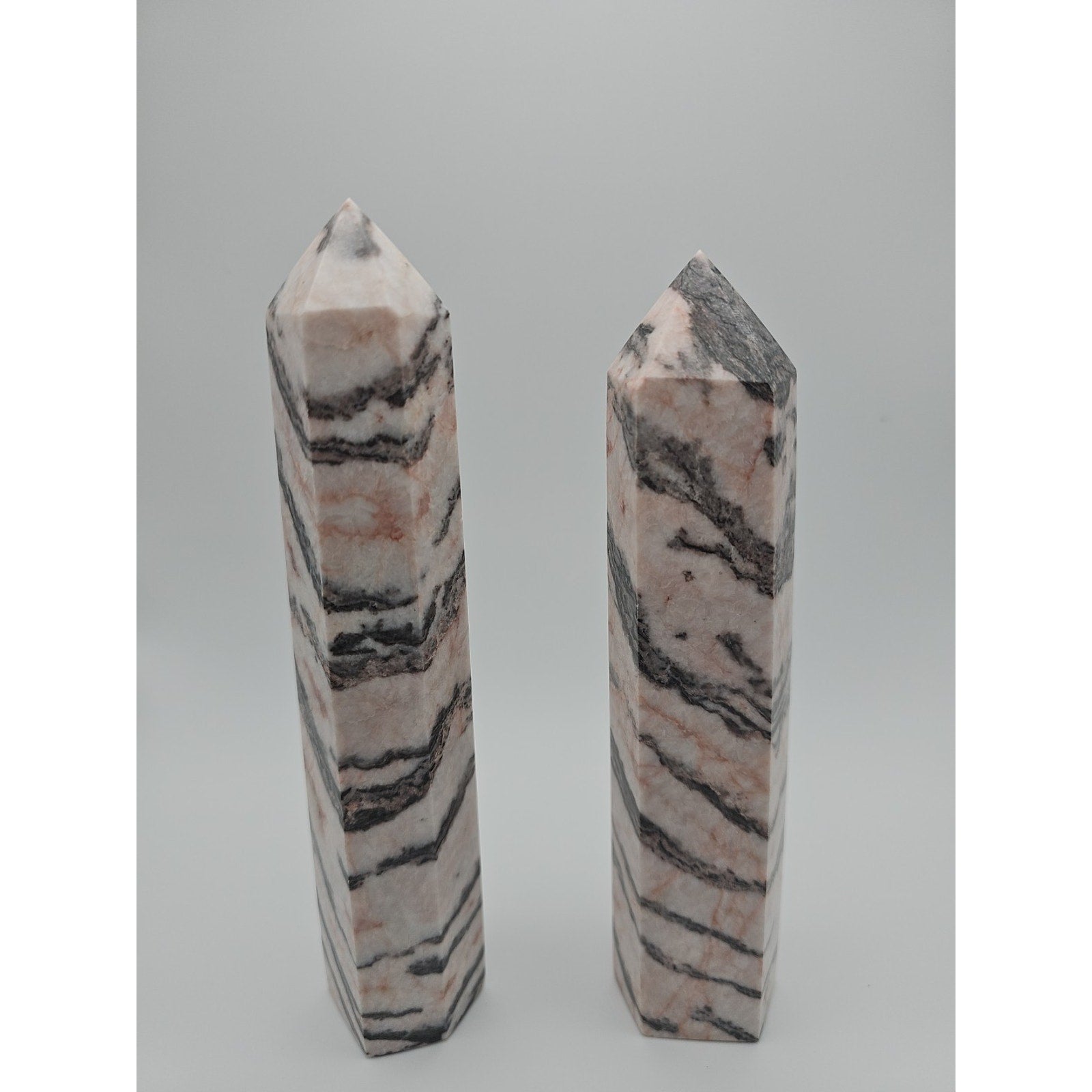 Pink Zebra Jasper 2.37lbs 1 Pair | Crystal Points & Towers | Wiccan Center