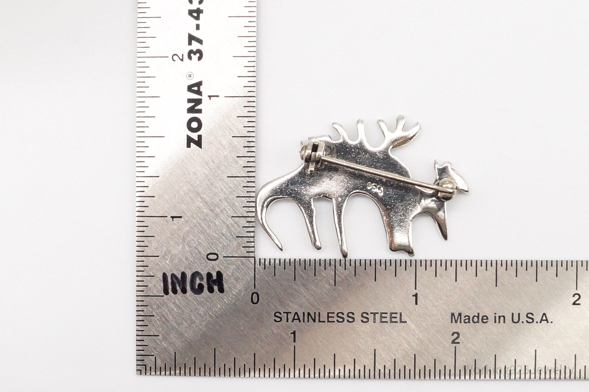 Vintage Moose Family Sterling Silver Brooch Pin | Jewelry > Brooches, Pins & Clips | Wiccan Center