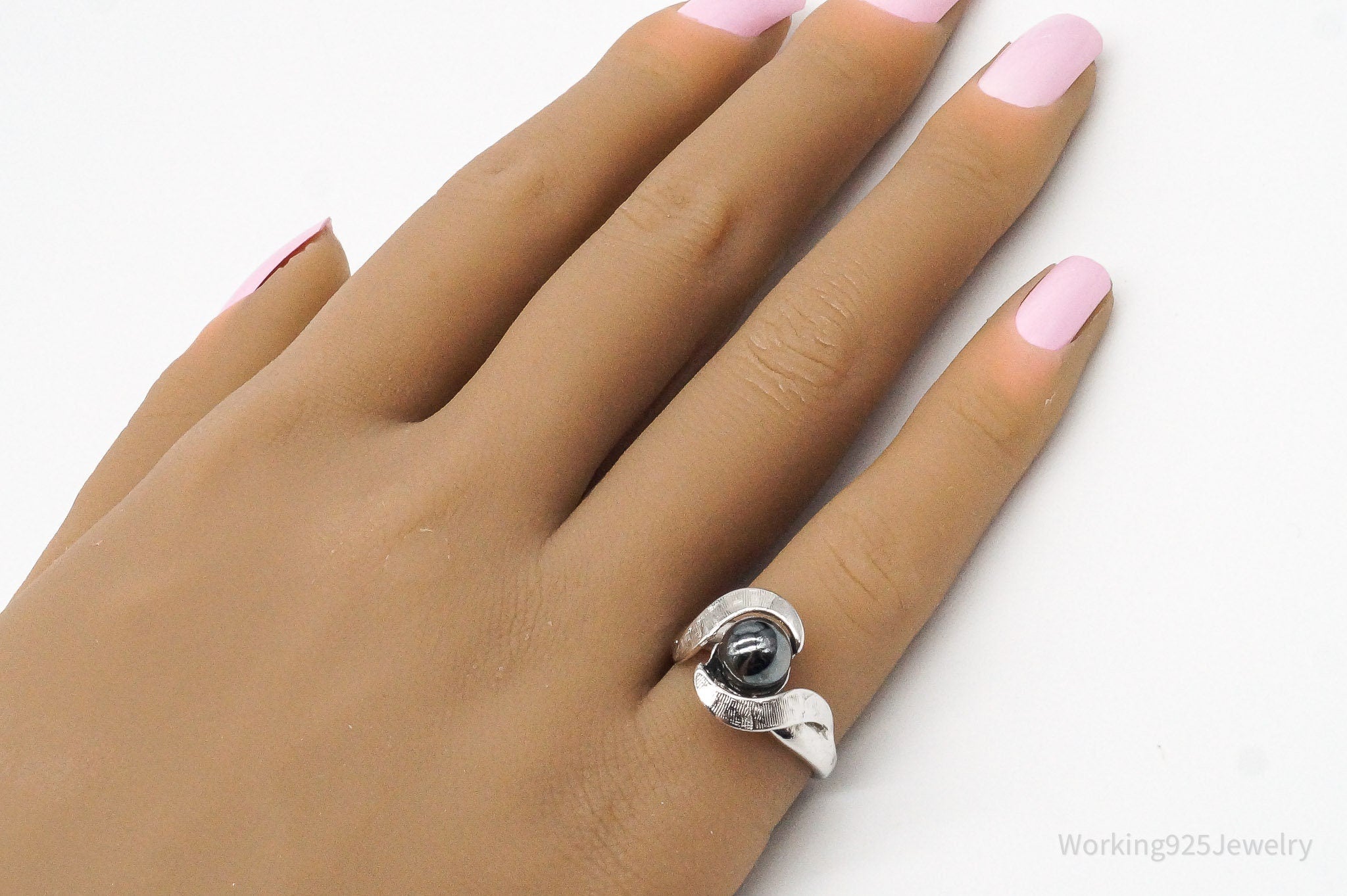 Vintage Hematite 14K Gold Over Sterling Silver Ring - Size 6.25 | Jewelry > Rings | Wiccan Center