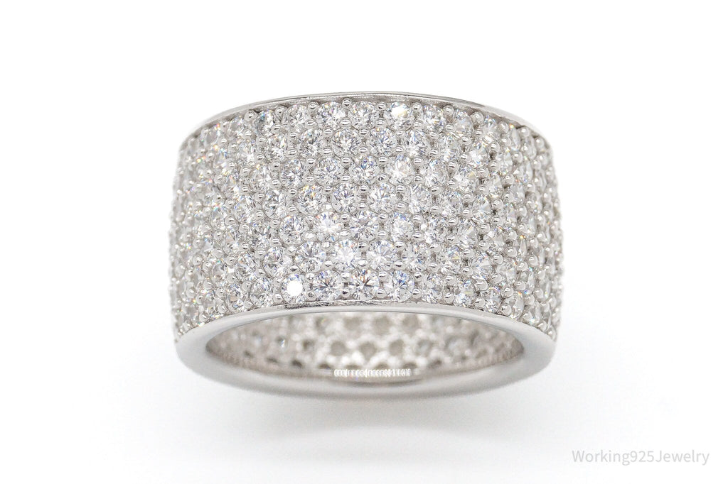Vintage SW Cubic Zirconia Sterling Silver Band Ring - Size 7.5 | Jewelry > Rings | Wiccan Center