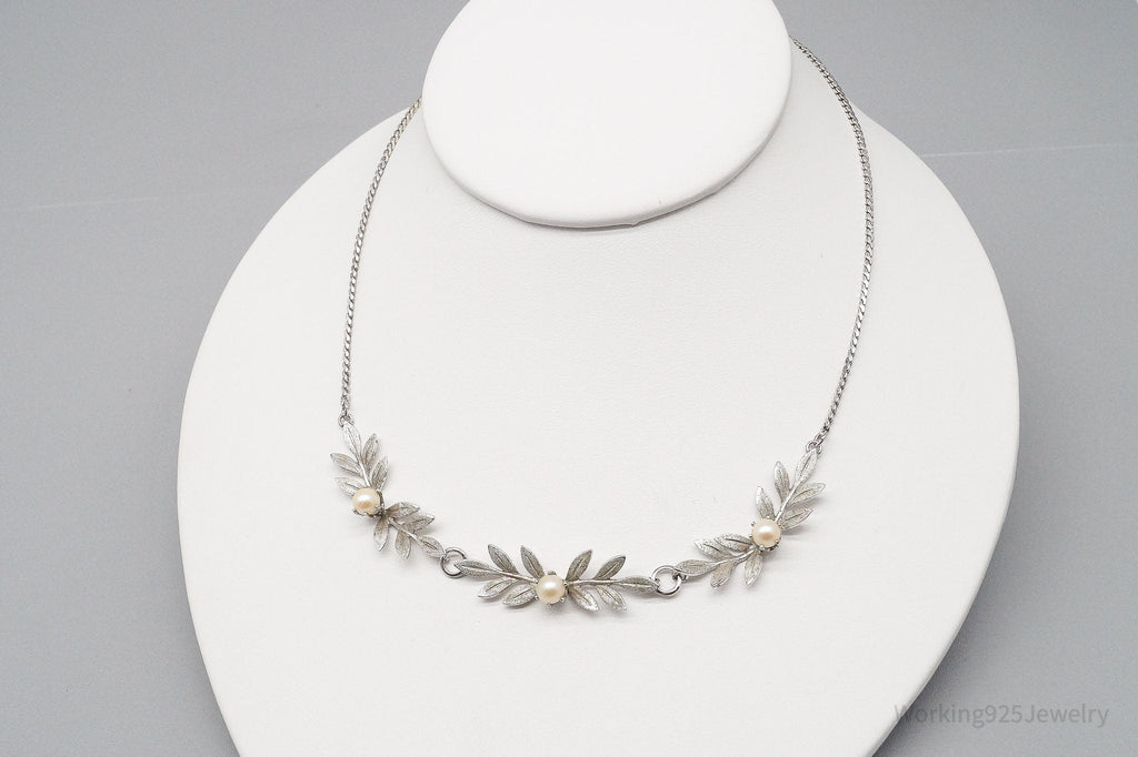 Vintage 1940s Designer Van Dell Pearl Sterling Silver Necklace | Jewelry > Necklaces | Wiccan Center