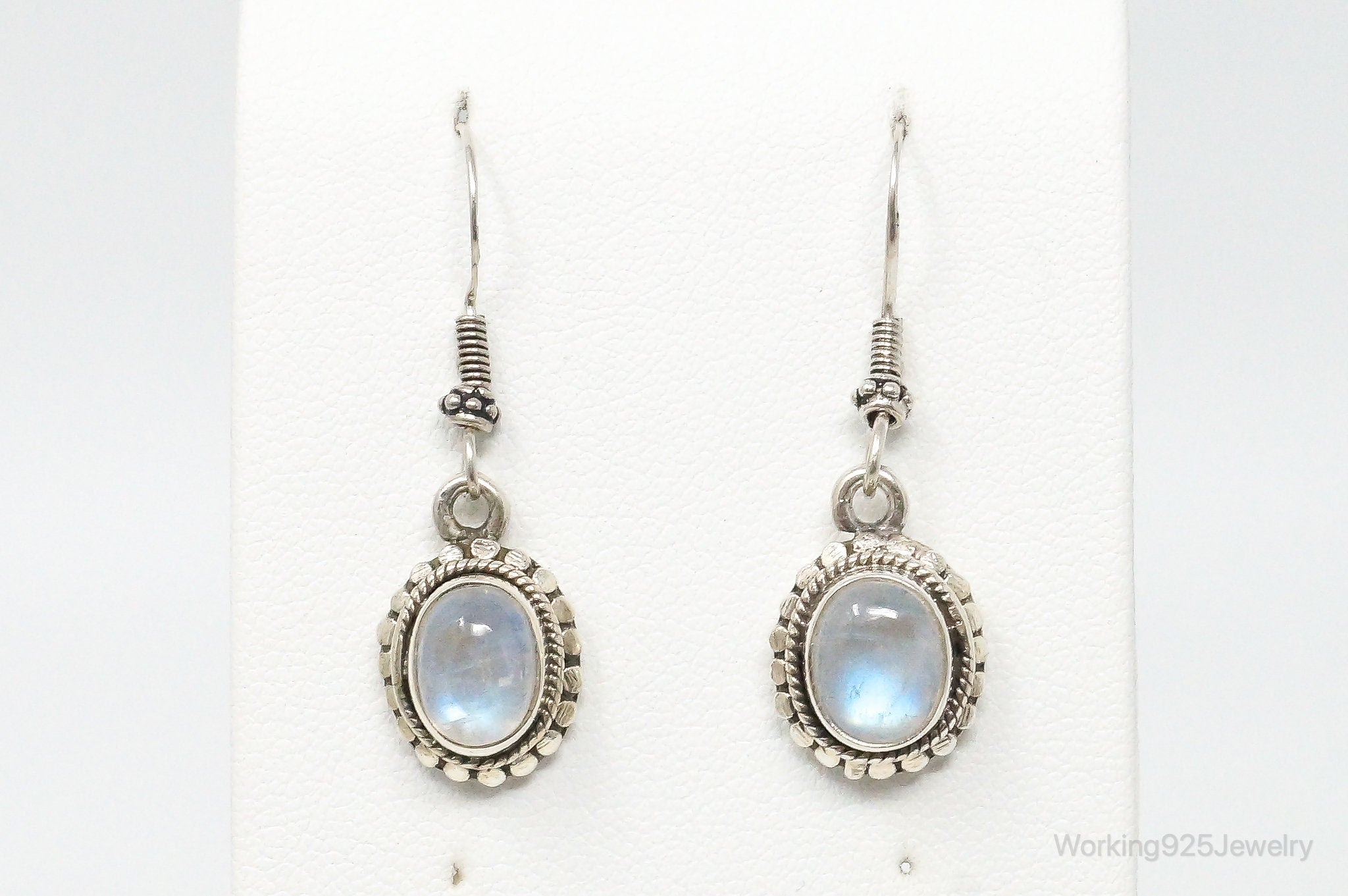 Vintage Moonstone Bali Style Sterling Silver Earrings | Jewelry > Earrings | Wiccan Center