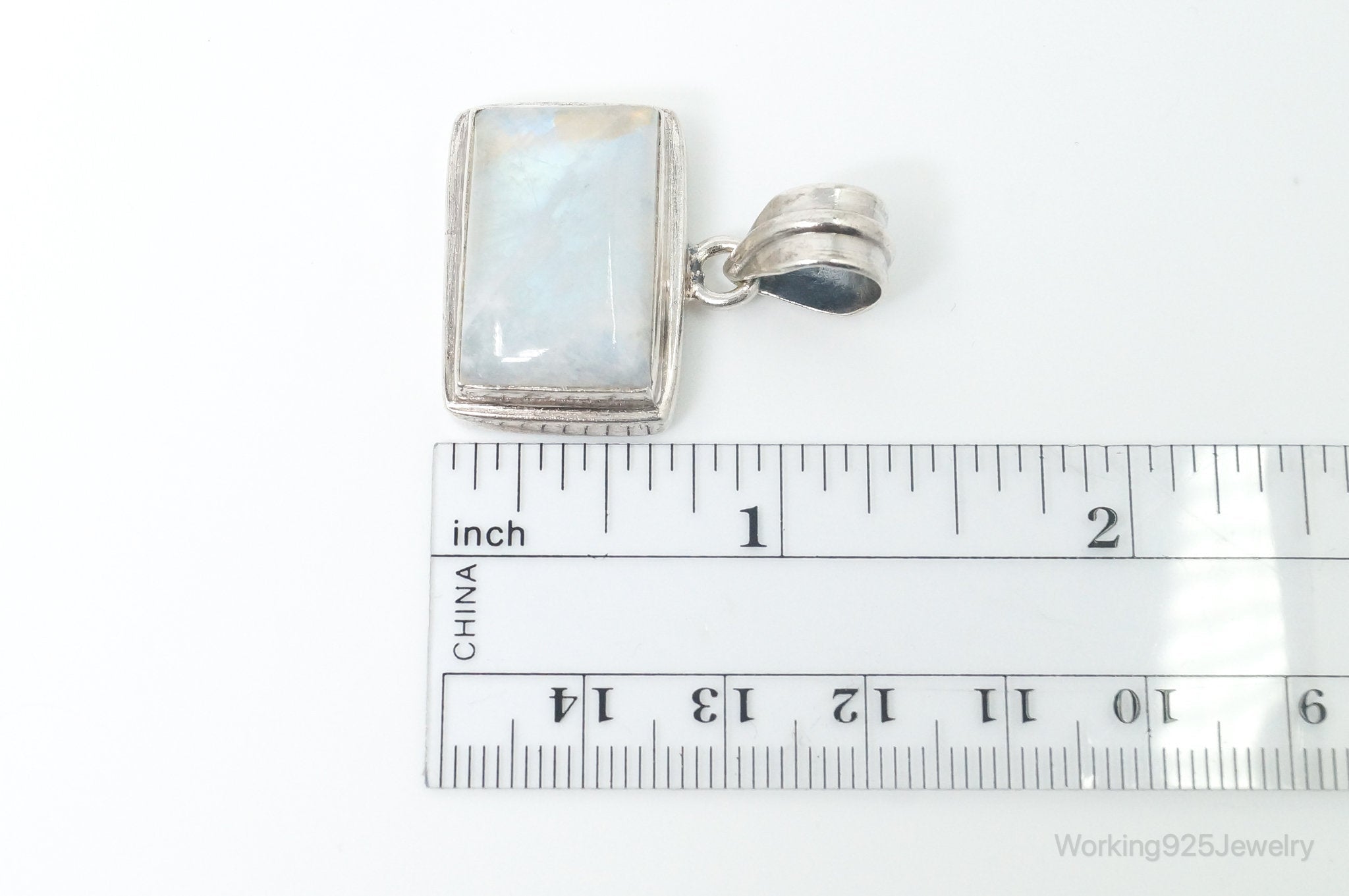 Vintage Large Moonstone Sterling Silver Necklace Pendant | Jewelry > Necklaces > Pendants | Wiccan Center