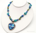 Vintage Carolyn Pollack Relios Turquoise Lapis Lazuli Sterling Silver Necklace | Jewelry > Necklaces | Wiccan Center
