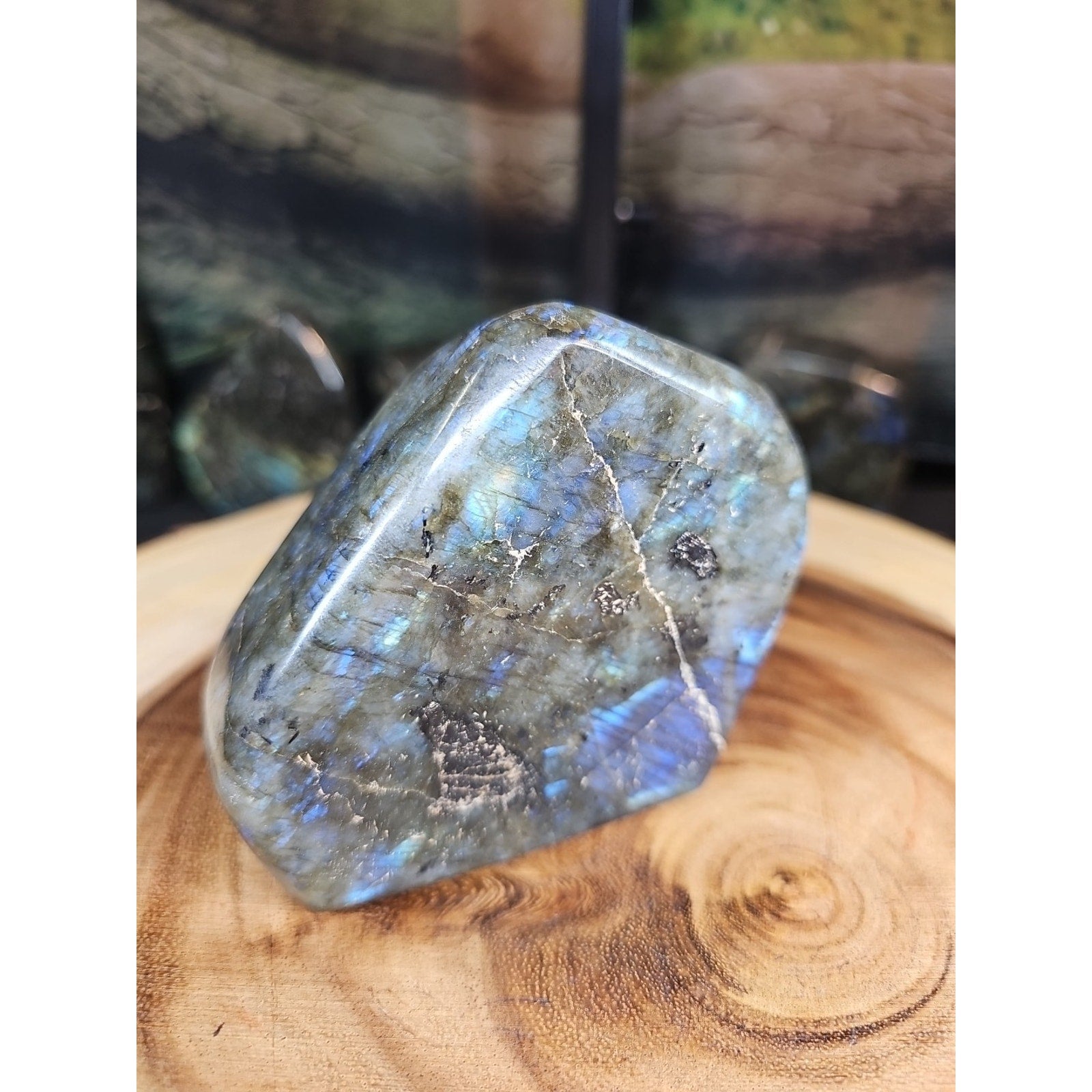 1.29lb Natural Rainbow Labradorite Crystal Gem Spectrolite Stone | Mineral Specimens | Wiccan Center