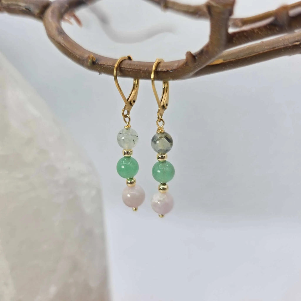 LEAD WITH LOVE-Kunzite, Green Aventurine, Prehnite Jewelry Set | Jewelry Set | Wiccan Center