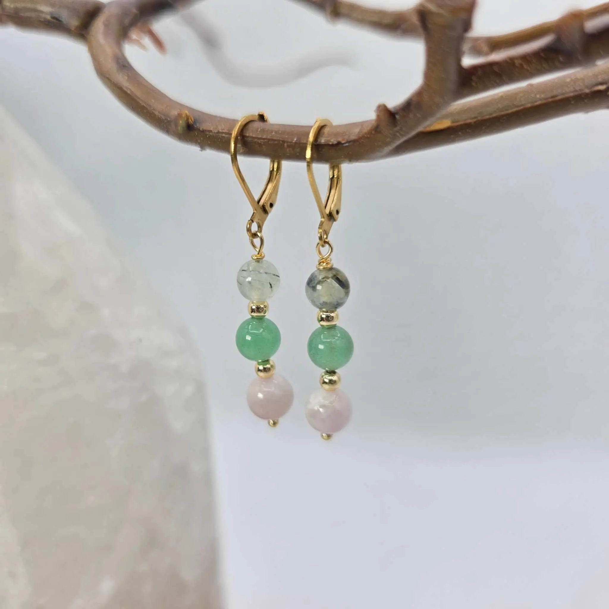 LEAD WITH LOVE-Kunzite, Green Aventurine, Prehnite Jewelry Set | Jewelry Set | Wiccan Center