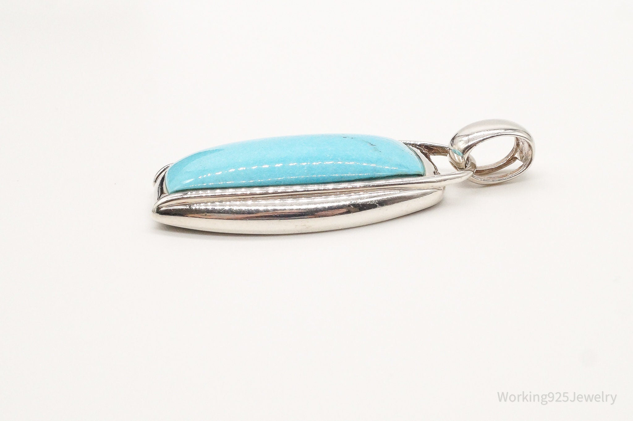 Large Designer SX Turquoise Sterling Silver Pendant | Jewelry > Necklaces > Pendants | Wiccan Center