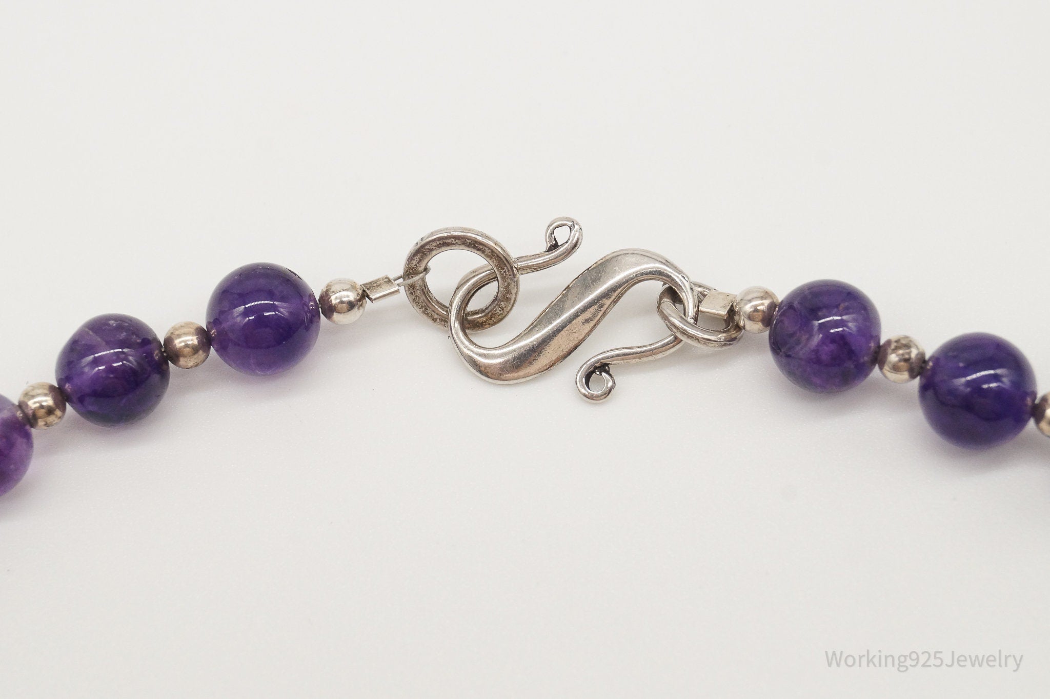 Vintage Amethyst Bead Sterling Silver Necklace | Jewelry > Necklaces > Pendants | Wiccan Center