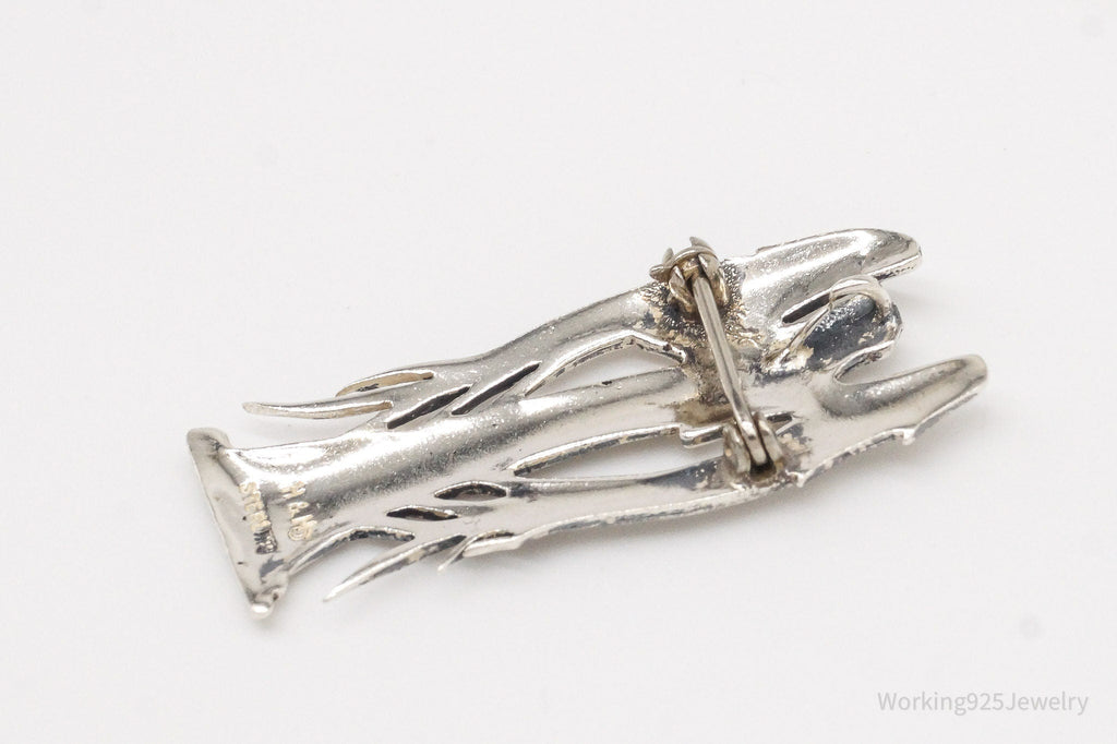 Vintage Designer H&H Angel Praying Sterling Silver Brooch Pin Pendant | Jewelry > Brooches, Pins & Clips | Wiccan Center