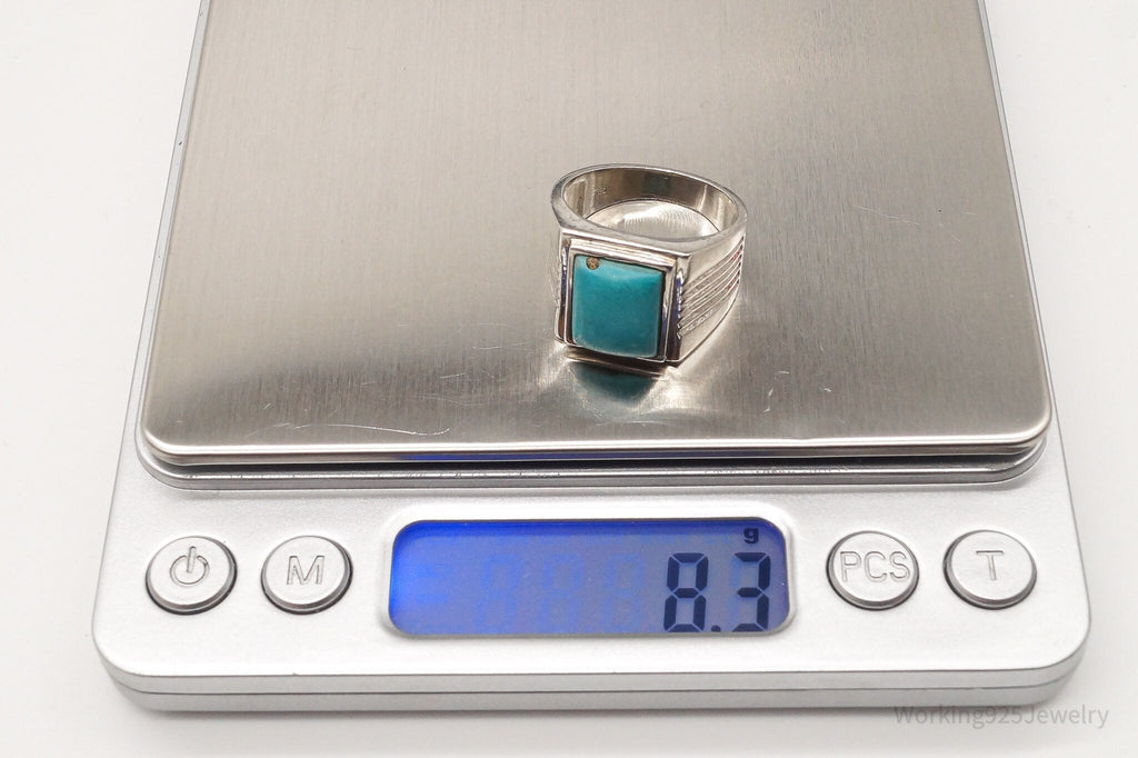 Vintage Blue Turquoise Sterling Silver Ring - Size 9.25 | Jewelry > Rings | Wiccan Center
