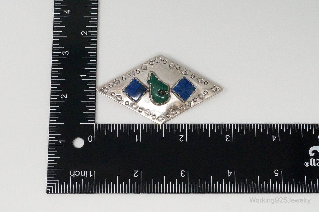 Large VTG Native American Wilbur Wauneka Bear Sterling Silver Pendant Pin | Jewelry > Necklaces > Pendants | Wiccan Center