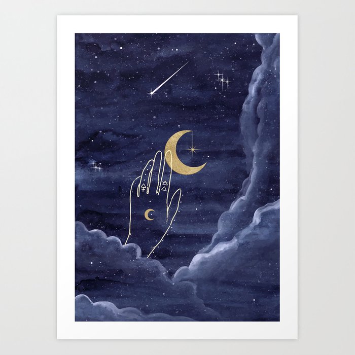 Once in a Blue Moon Art Print