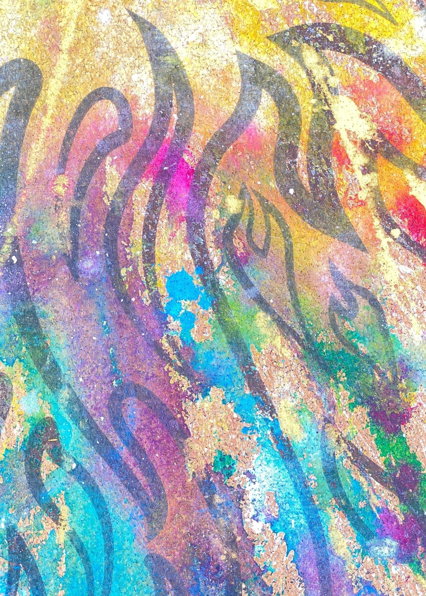 Celestial Cork Yoga Mat | Yoga Mat - Hand Painted | Wiccan Center