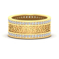 Celtic Knot Diamond Wide Wedding Band Ring