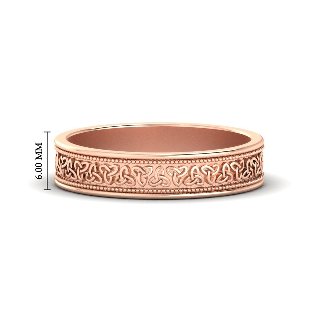 Celtic Mens Gold Band Rings