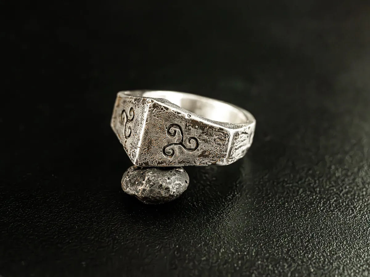 Eamon Ring-Unisex Triskelion Ring-Argentium Sterling Silver