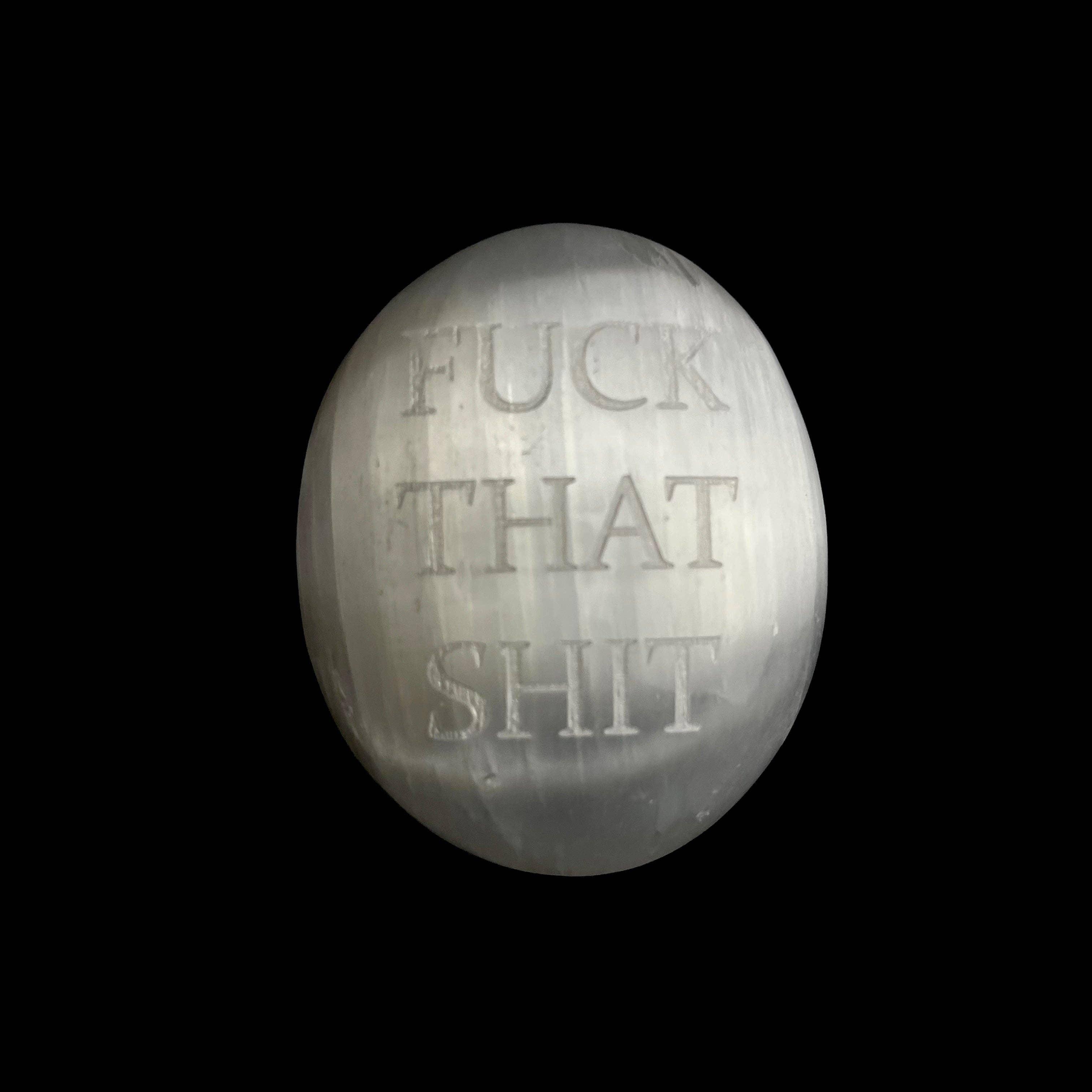 Humorous Selenite Palm Stones