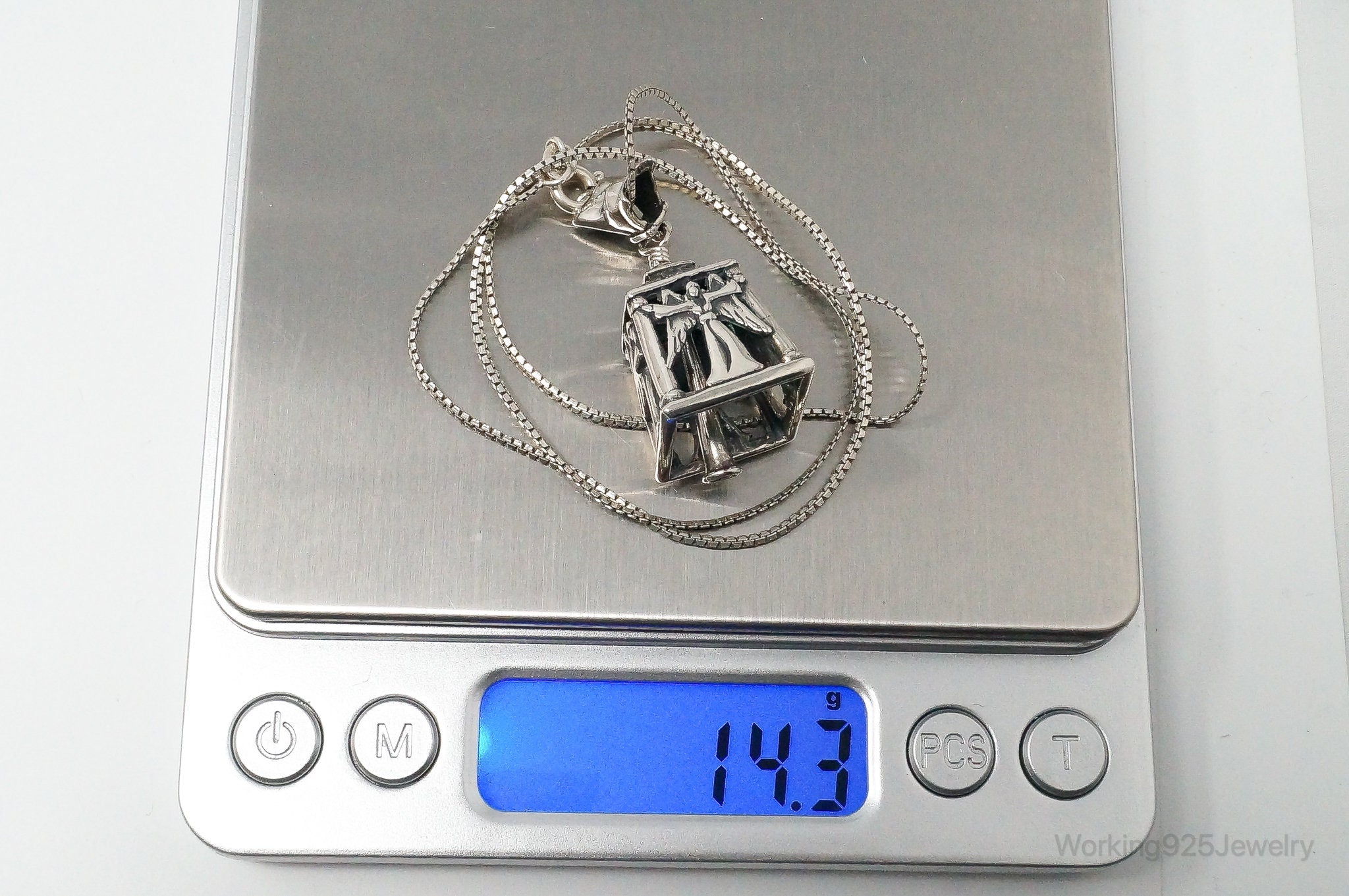 Four Sided Angel Bell Sterling Silver Necklace | Jewelry > Necklaces > Pendants | Wiccan Center