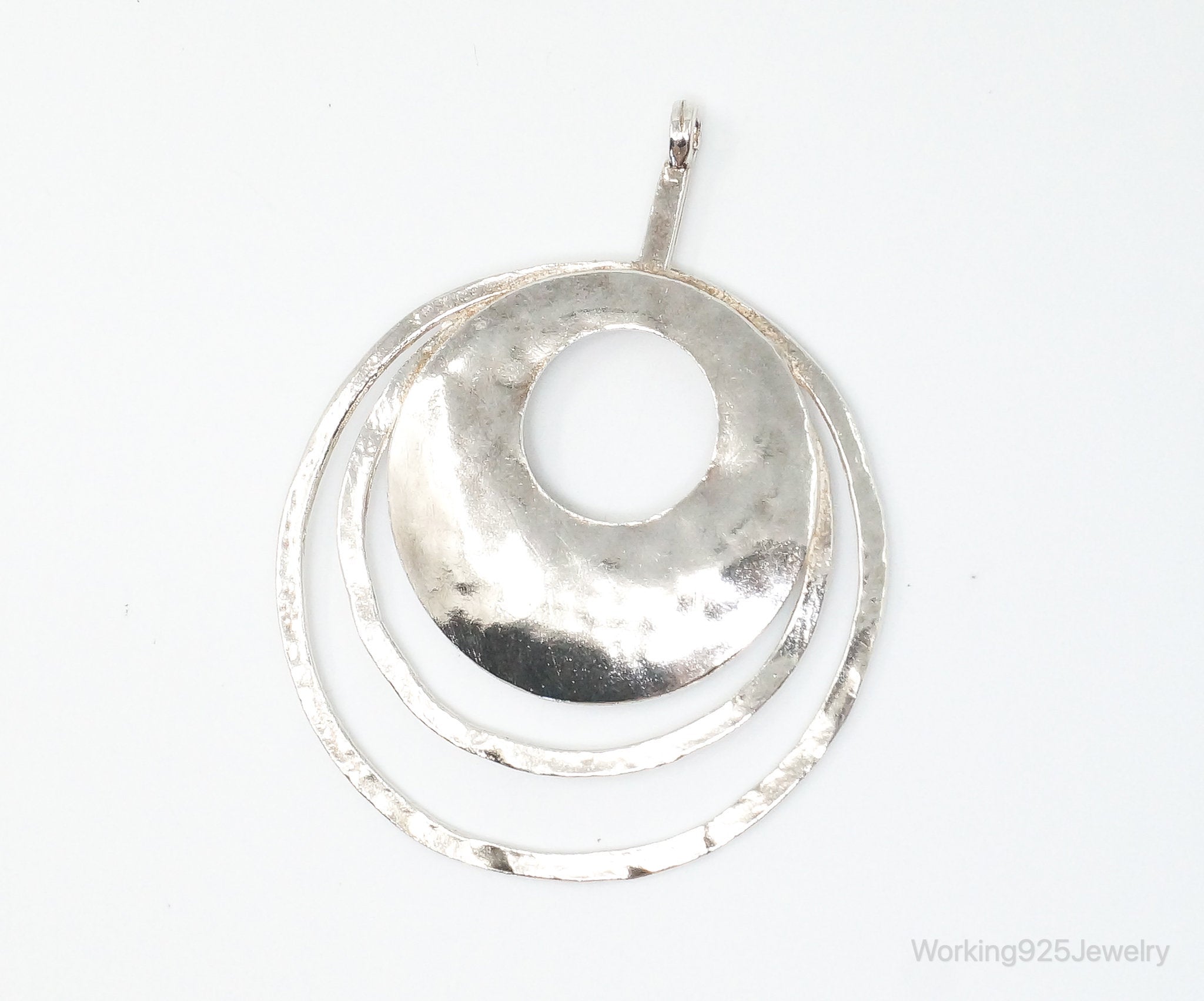 Retired Silpada Hammered Rings Sterling Silver Necklace Pendant | Jewelry > Necklaces > Pendants | Wiccan Center