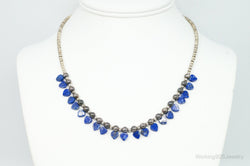 Vintage Native American QT Lapis Lazuli Bead Sterling Silver Necklace | Jewelry > Necklaces | Wiccan Center