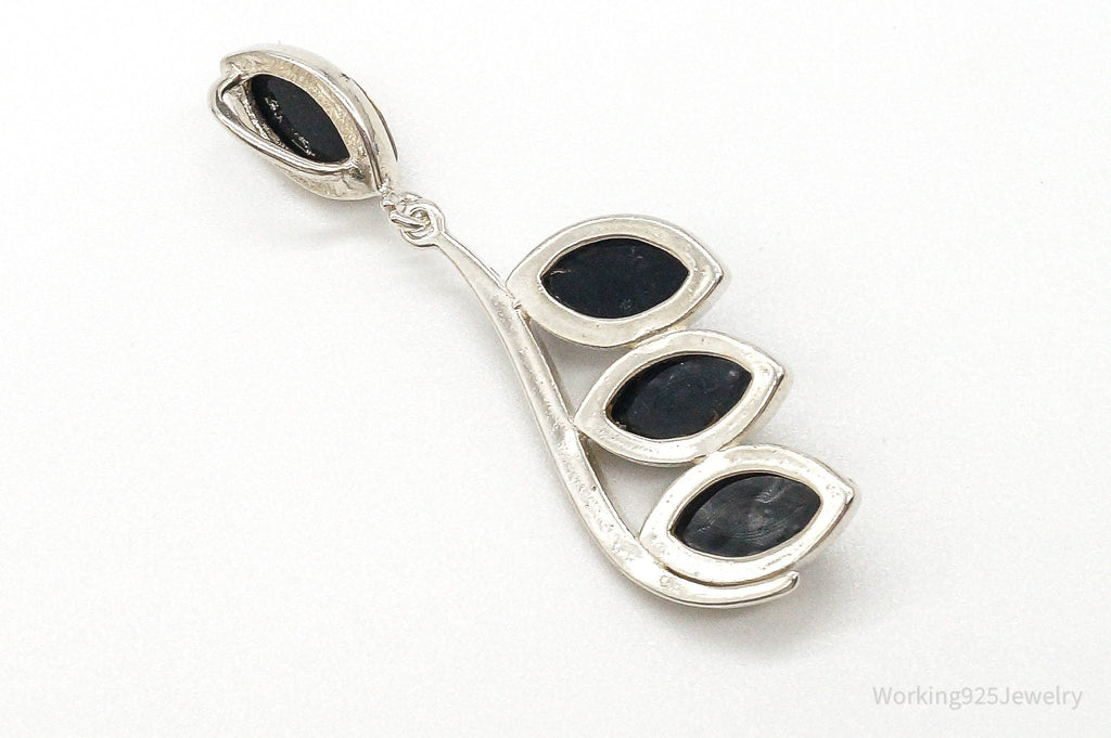Vintage Amber Modernist Sterling Silver Necklace Pendant | Jewelry > Necklaces > Pendants | Wiccan Center