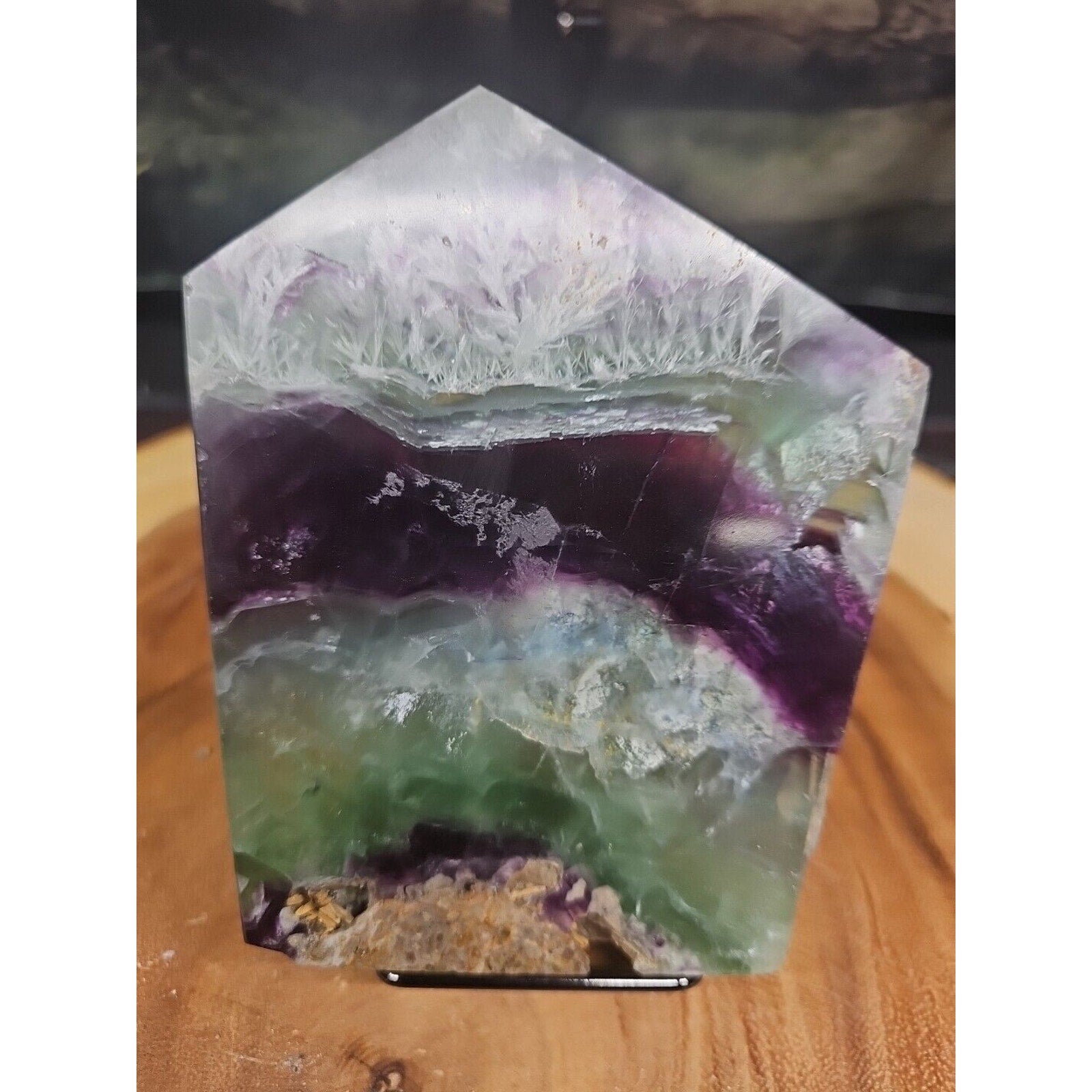 1.15LB Natural fluorite snowflake feather fluorite crystal quartz healing | Mineral Specimens | Wiccan Center