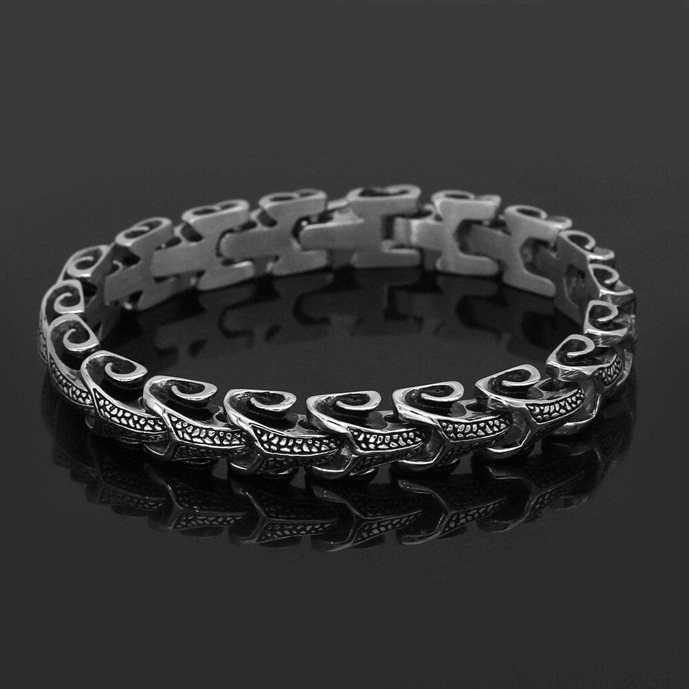 Vikings Dragons & Serpents Stainless Steel Bracelet | Bracelets | Wiccan Center