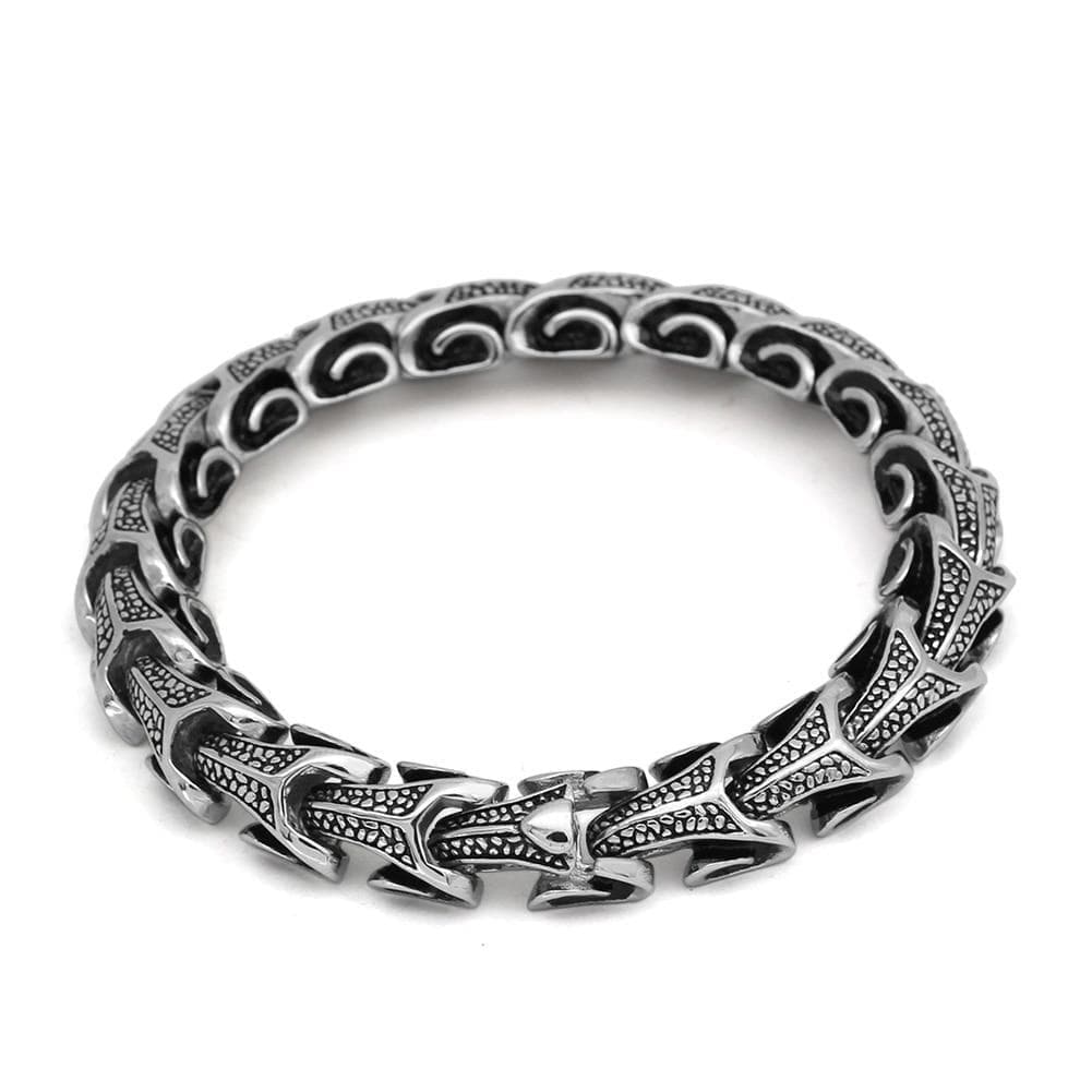 Vikings Dragons & Serpents Stainless Steel Bracelet | Bracelets | Wiccan Center