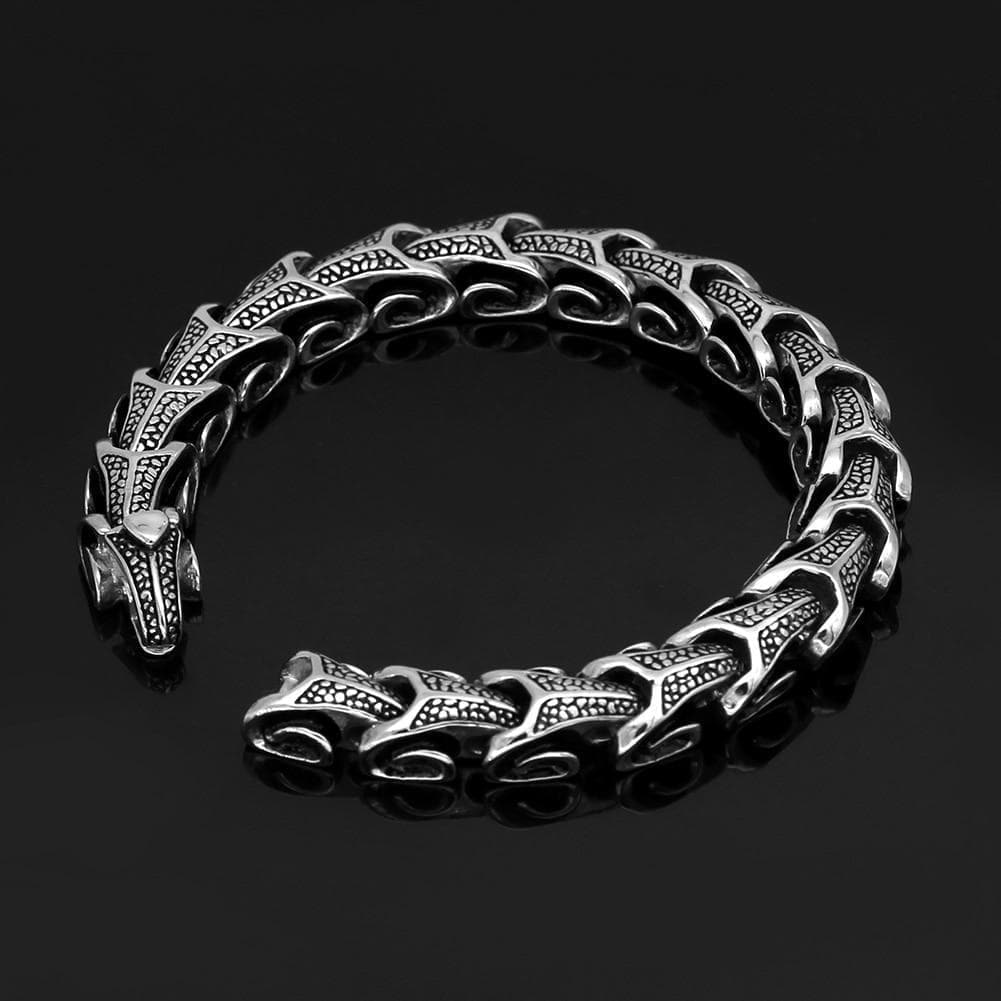 Vikings Dragons & Serpents Stainless Steel Bracelet | Bracelets | Wiccan Center
