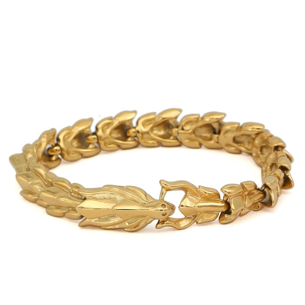 Vikings Jörmungandr Stainless Steel Bracelet | Bracelets | Wiccan Center