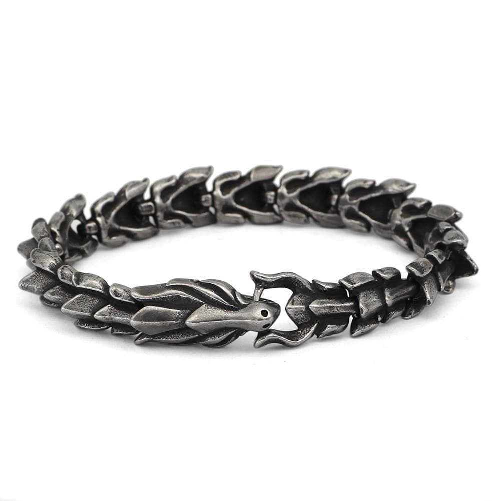 Vikings Jörmungandr Stainless Steel Bracelet | Bracelets | Wiccan Center