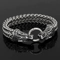 Vikings Wolf Head Stainless Steel Charm Bracelet | Chain & Link Bracelets | Wiccan Center
