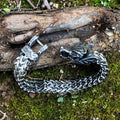 Vikings Wolf Head Stainless Steel Punk Link Bracelet | Chain & Link Bracelets | Wiccan Center