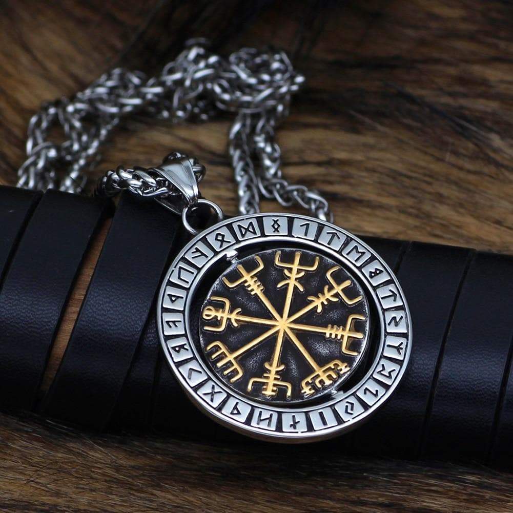 Vikings Valknut Runes Stainless Steel Necklace | Chain Necklaces | Wiccan Center