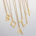 Viking Runes Tunic Stainless Steel Gold Necklaces | Chain Necklaces | Wiccan Center