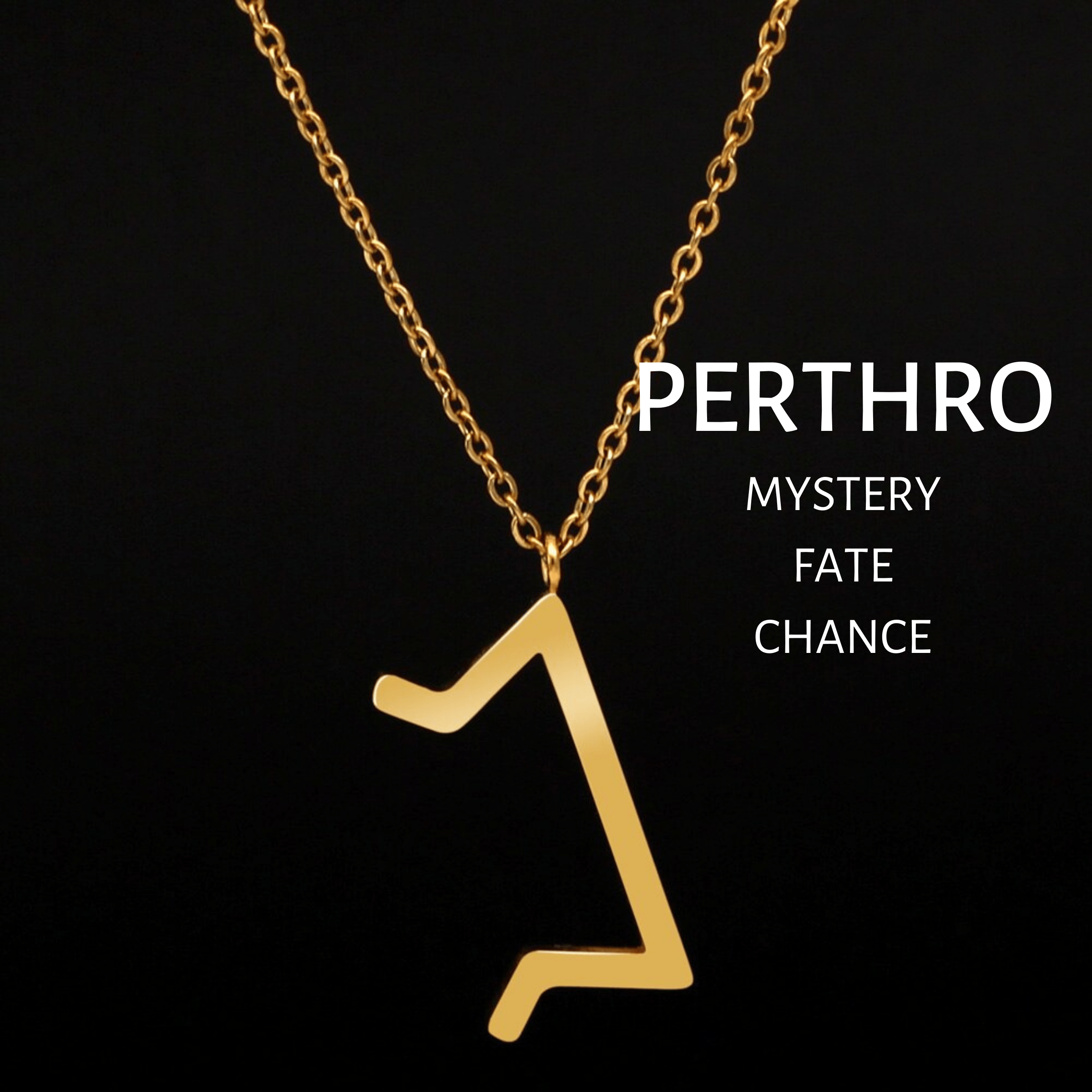 Viking Runes Tunic Stainless Steel Gold Necklaces | Chain Necklaces | Wiccan Center