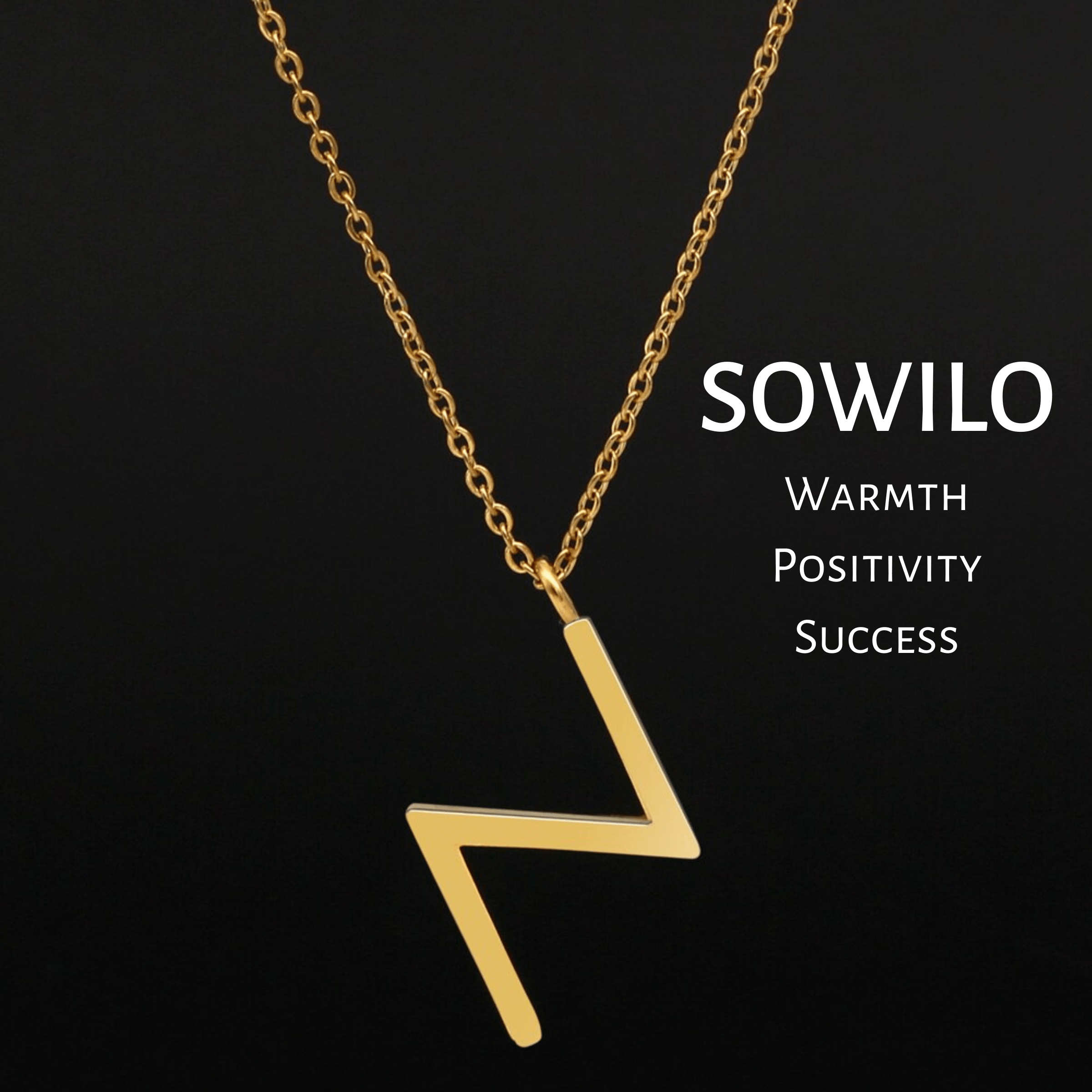 Viking Runes Tunic Stainless Steel Gold Necklaces | Chain Necklaces | Wiccan Center