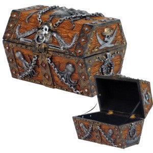 Chained Pirate's Chest Trinket Box | Pirate Gifts | Wiccan Center