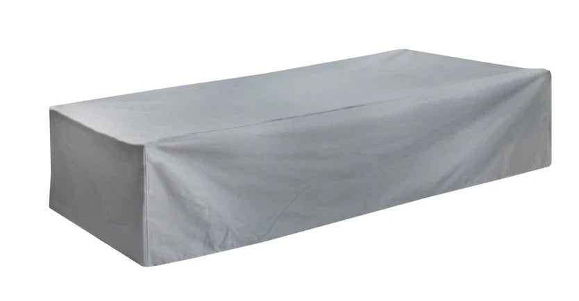 Paradiso Outdoor Teak Chaise - Gray Fabric | Chaise | Wiccan Center