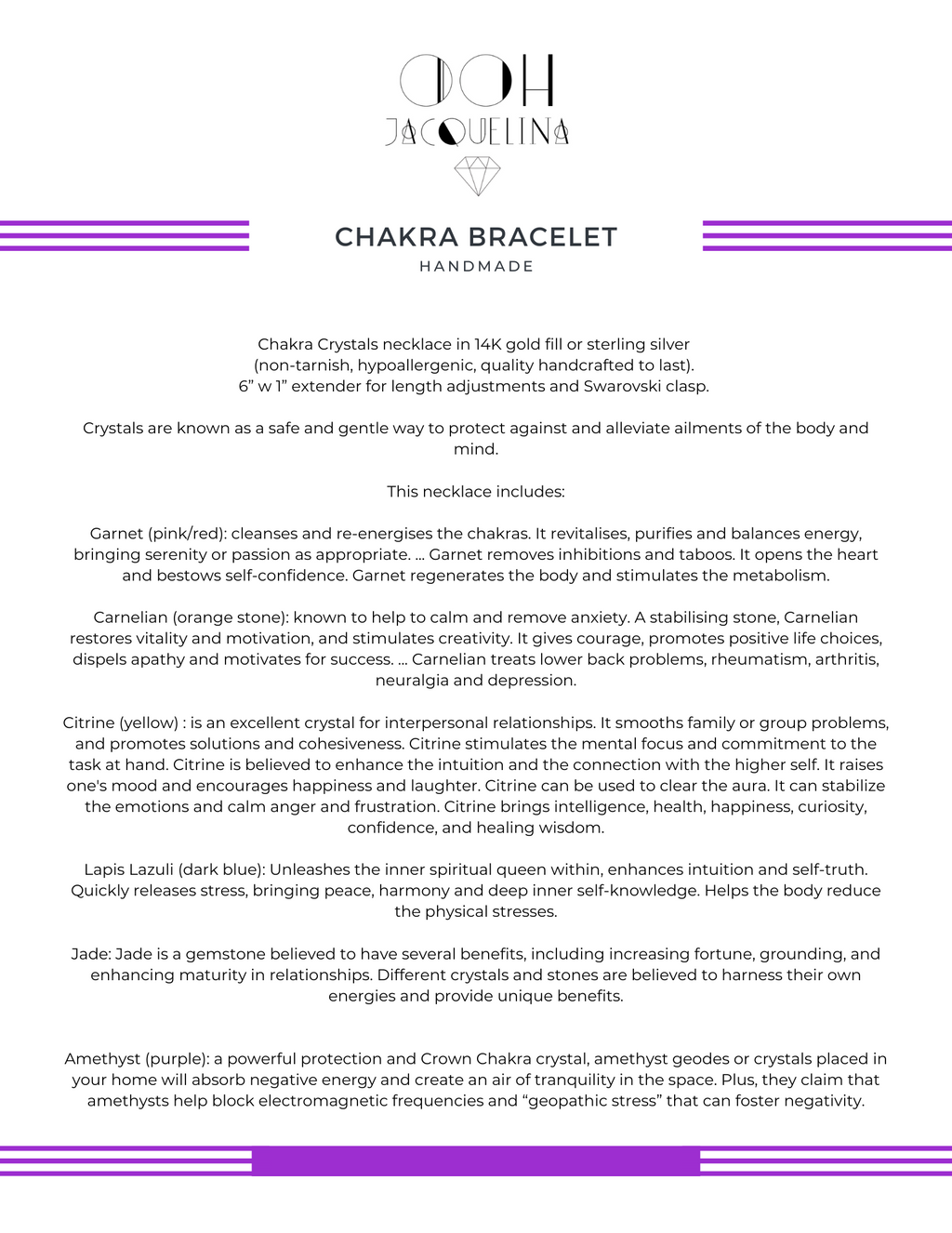 Chakra Stones Rainbow Bracelet with Swarovski Clasp