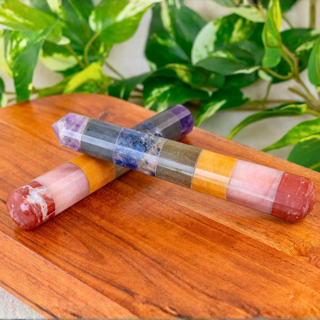 7 Chakra Faceted Wand | Religious Items | Wiccan Center