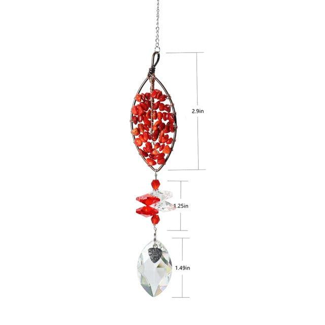 Chandelier Crystals Ball Prism Pendant Maker Sun Catcher Crystal Rainbow Maker Drops Hang for Window Home Decor Car Charms Hanging Wind Chimes Hanging Ornament Garden Decor | STWC84778WSFCV | Wiccan Center