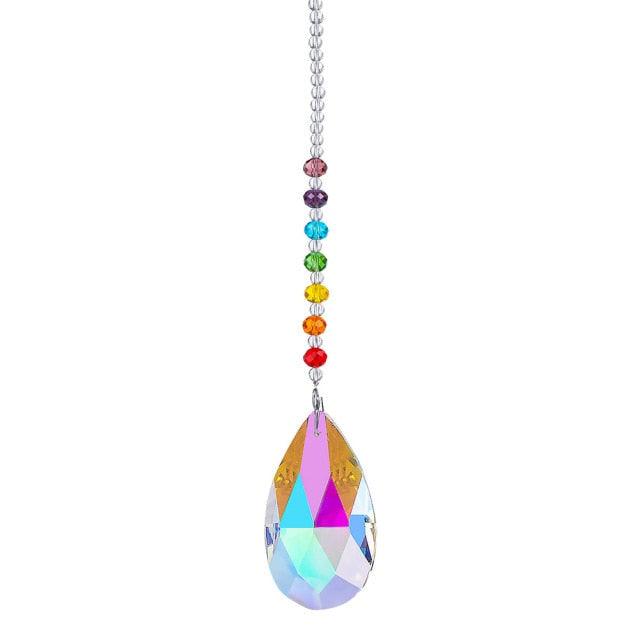 Chandelier Crystals Ball Prism Pendant Maker Sun Catcher Crystal Rainbow Maker Drops Hang for Window Home Decor Car Charms Hanging Wind Chimes Hanging Ornament Garden Decor | STWC84778WSFCV | Wiccan Center