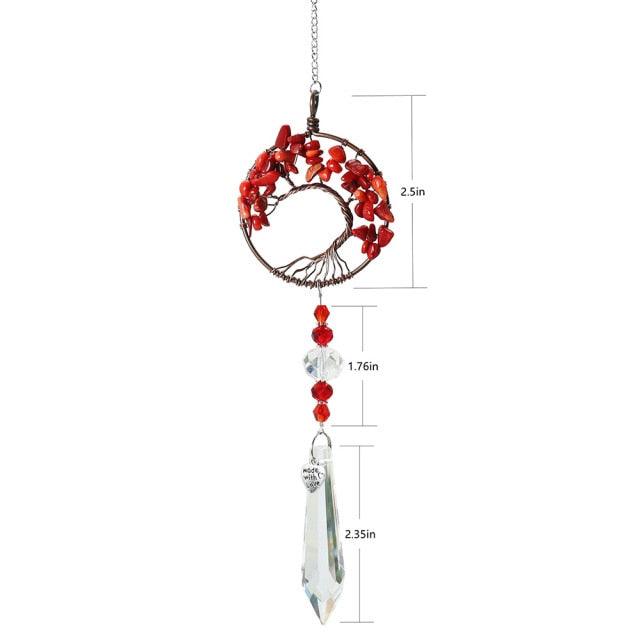 Chandelier Crystals Ball Prism Pendant Maker Sun Catcher Crystal Rainbow Maker Drops Hang for Window Home Decor Car Charms Hanging Wind Chimes Hanging Ornament Garden Decor | STWC84778WSFCV | Wiccan Center