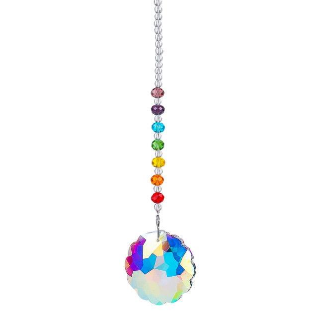 Chandelier Crystals Ball Prism Pendant Maker Sun Catcher Crystal Rainbow Maker Drops Hang for Window Home Decor Car Charms Hanging Wind Chimes Hanging Ornament Garden Decor | STWC84778WSFCV | Wiccan Center