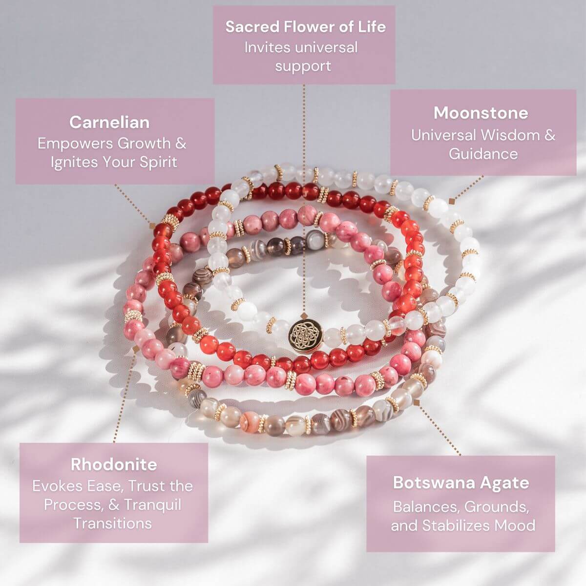 Change & Transformation Bracelet Pack of 4 | Jewelry Set | Wiccan Center
