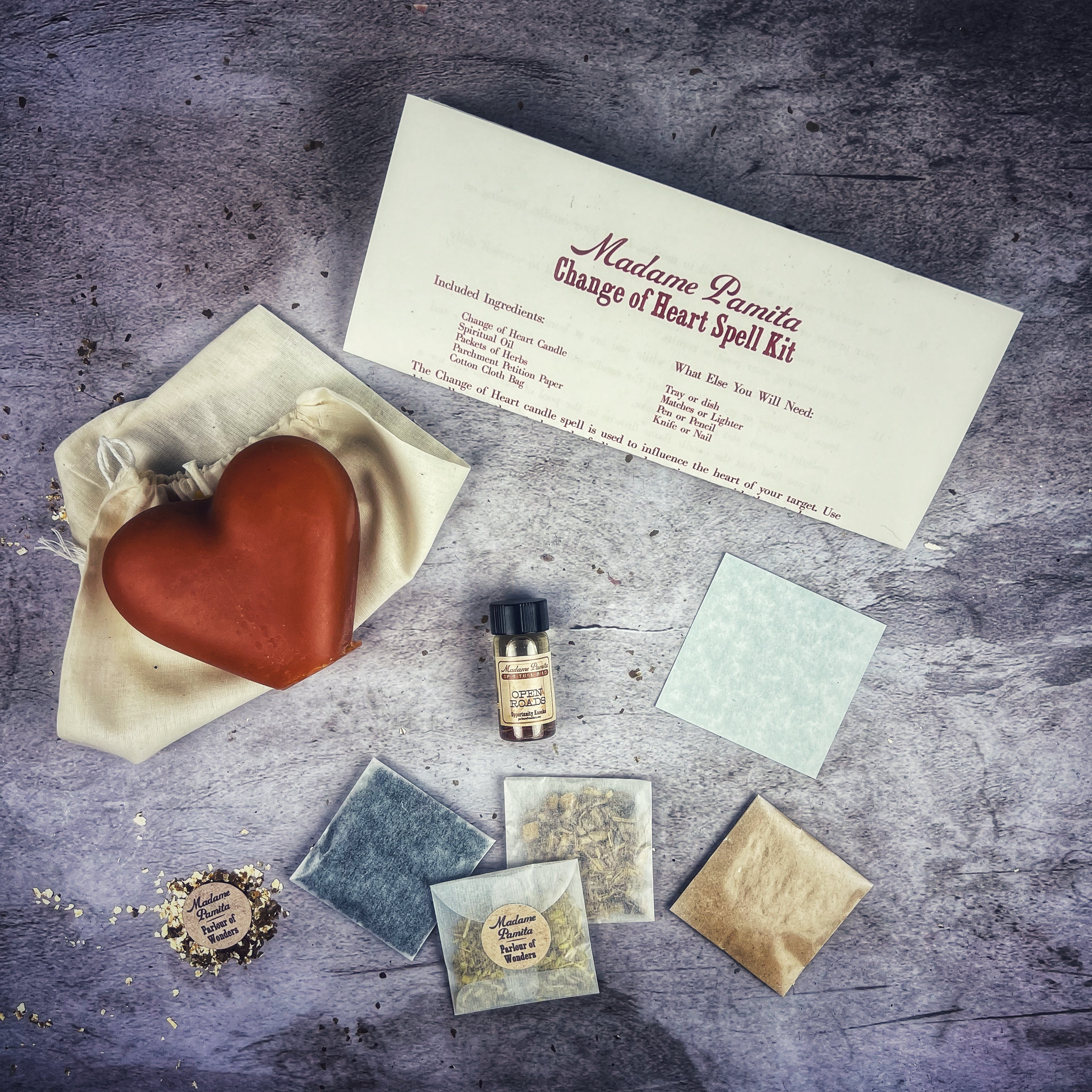 Change of Heart Candle Spell Kit - Love Reconciliation & Emotional Healing | Candle Spell Kit | Wiccan Center